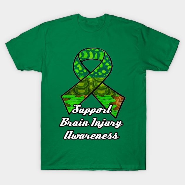 Support Traumatic Brain Injury Awareness T-Shirt by artbyomega